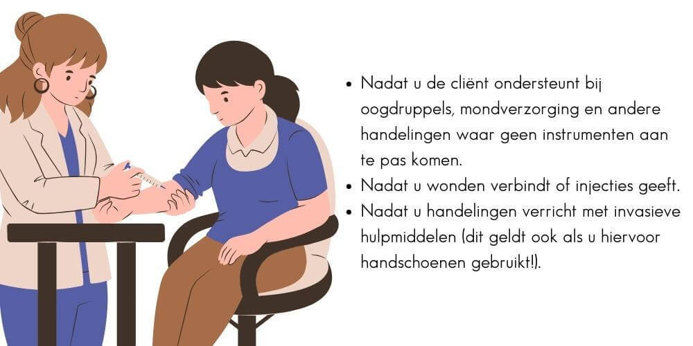 Na aanraking omgeving van de cliënt