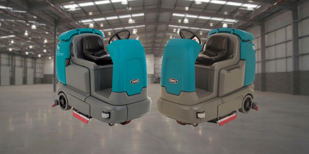 Tennant T12 machines reinigen betonvloer