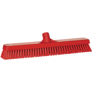 Vikan harde brede vloerschrobber 47cm rood