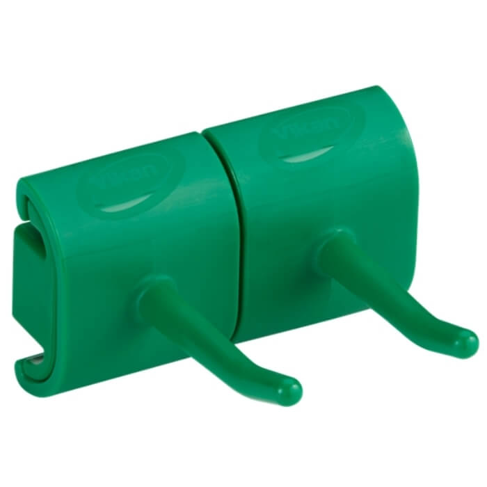 Vikan Wandbeugel Dubbele Haak Module 82mm groen