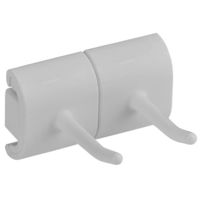 Vikan Wandbeugel Dubbele Haak Module 82mm wit