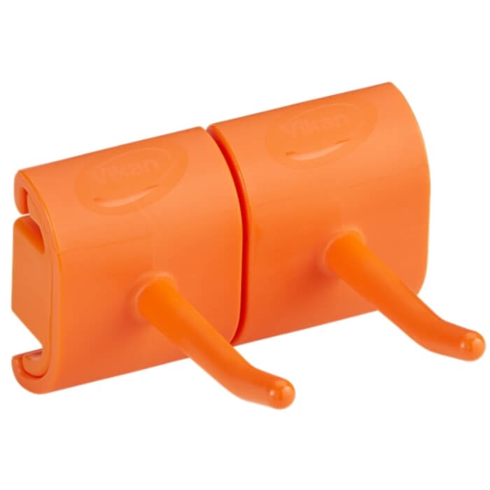 Vikan Wandbeugel Dubbele Haak Module 82mm oranje