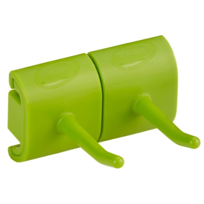 Vikan Wandbeugel Dubbele Haak Module 82mm limoen groen