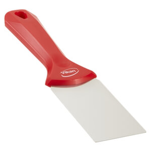 Vikan handschraper roestvrij staal 50mm rood