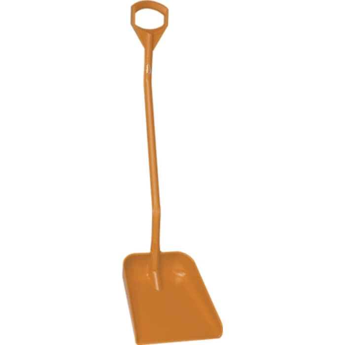 Vikan ergonomische schop lange steel, groot blad 1310mm oranje