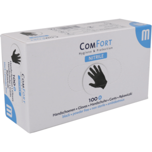 Comfort Nitril Handschoenen, zwart, M