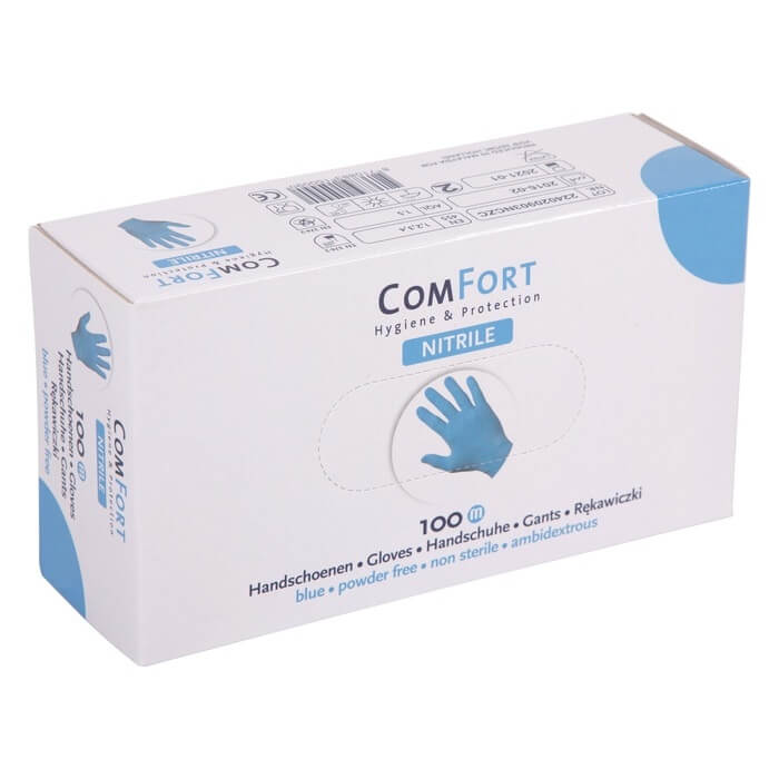Comfort Nitril Handschoenen, blauw, M
