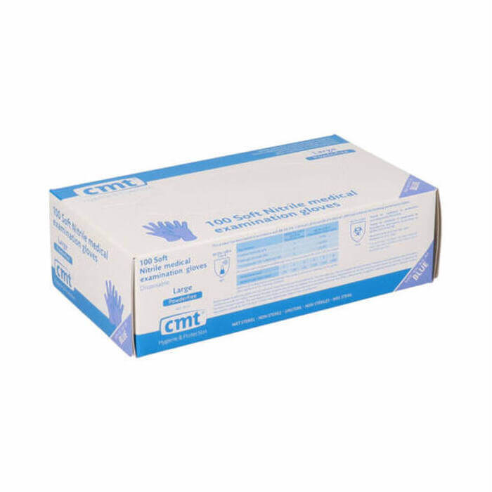 CMT Soft Nitril Handschoenen, blauw, L