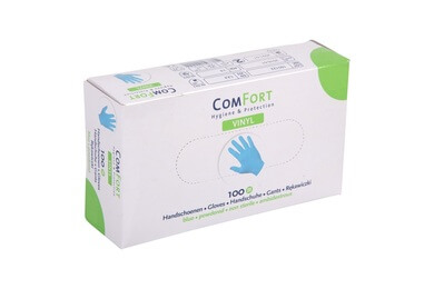 Comfort Vinyl Handschoenen, blauw, S