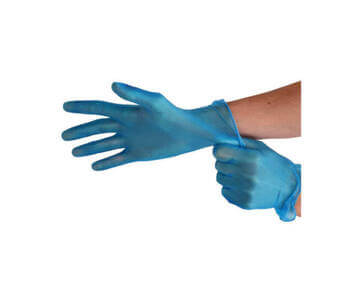 Comfort Vinyl Handschoenen, blauw, S