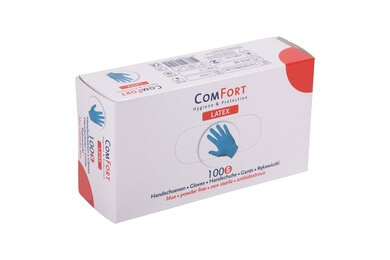 Comfort Latex Handschoenen, blauw, S