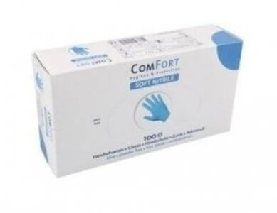 Comfort Soft Nitril Handschoenen, blauw, M