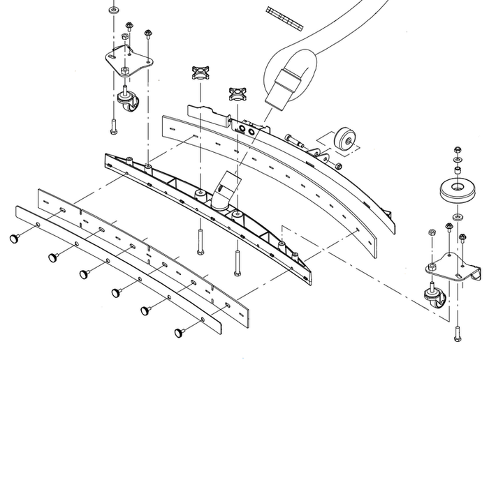 Dweilrubbersysteem compleet T2